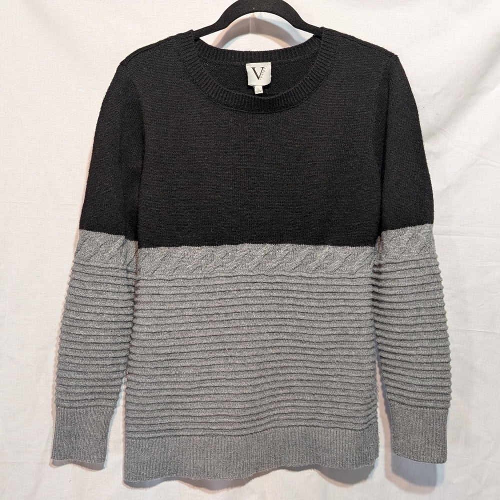 Venini Black and Grey Sweater Size L